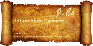 Jelencsics Csongor névjegykártya